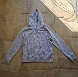 Old Navy Light Gray Hoodie With Animal Print